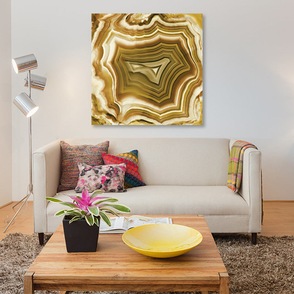 "Agate In Amber" by Danielle Carson, Canvas Print, 12"x12"