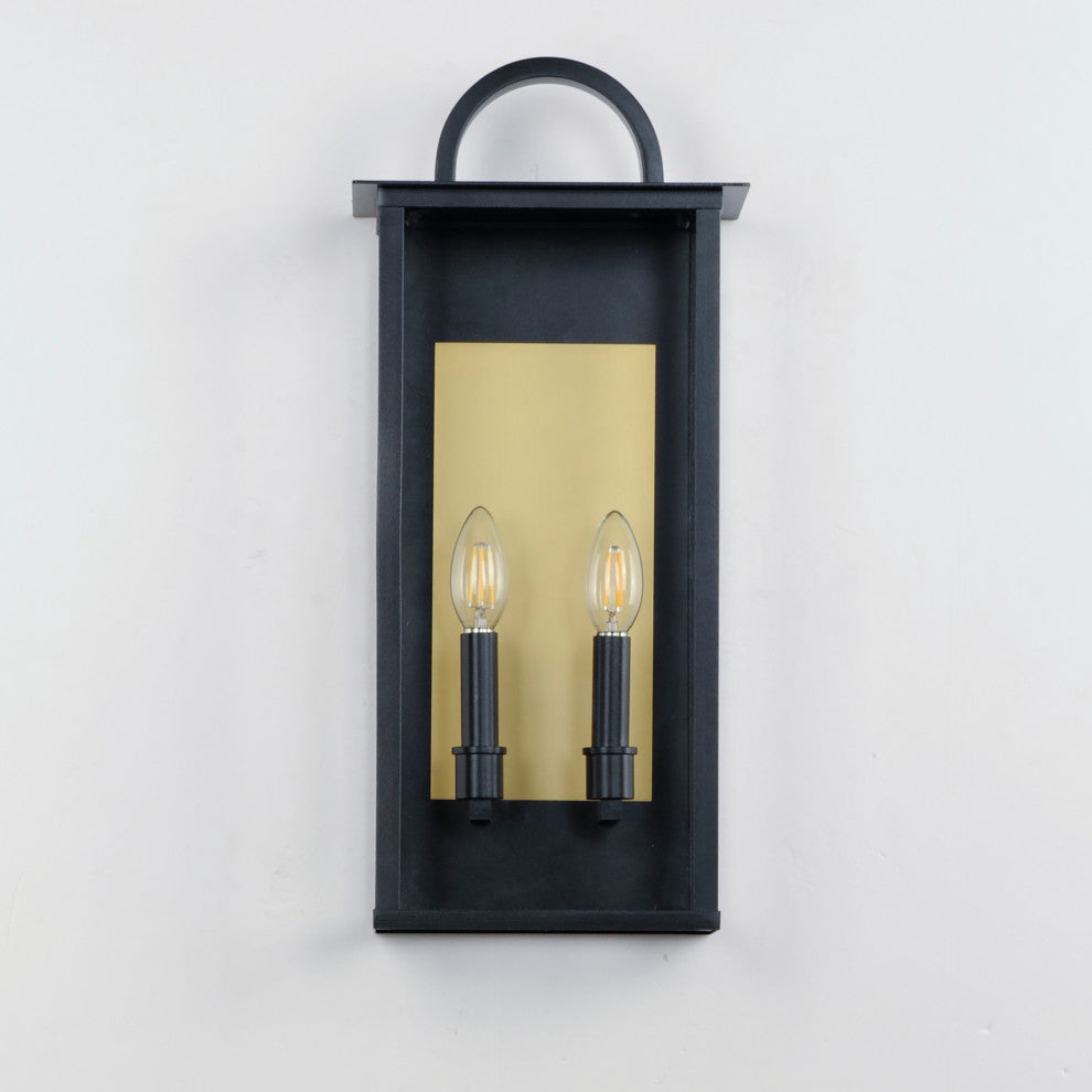 Maxim 30754CL Manchester 2 Light 20" Tall Outdoor Wall Sconce - Black