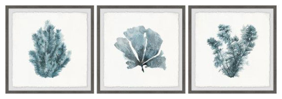 3-Piece "Greens" Triptych Set, 54"x18"
