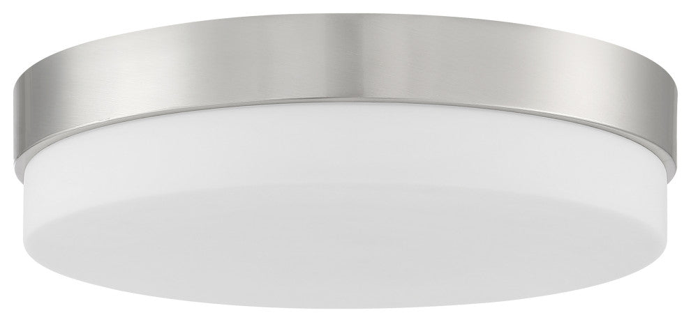 Access Lighting 20826LEDD/OPL Roma 14"W LED Flush Mount Drum - Brushed Steel