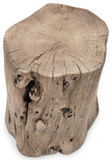 Brooks Solid Wood Stump, Sandblasted Gray