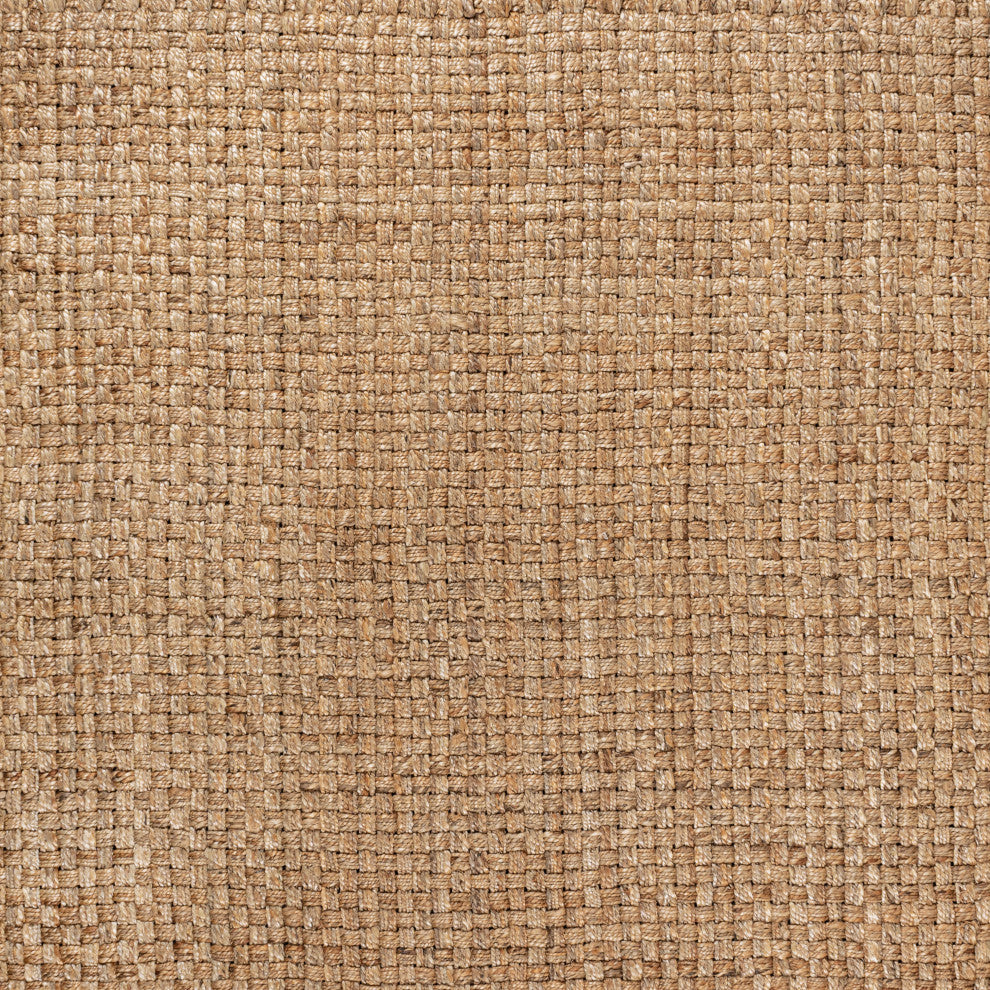 Estera Hand Woven Boucle Chunky Jute Natural 6' Square Area Rug
