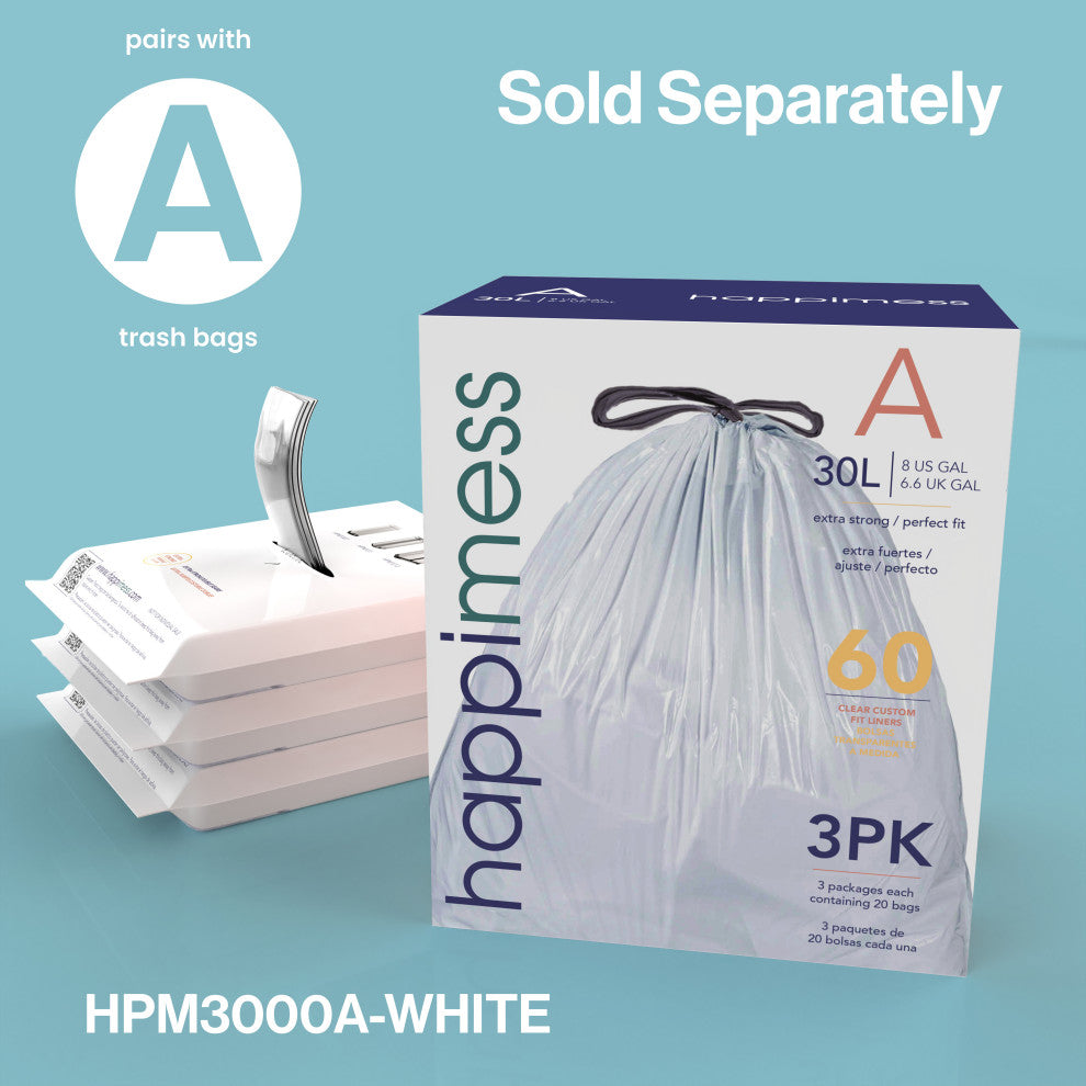 Ashley Rectangular Trash Can With Soft-Close Lid, Steel, 8 gal.