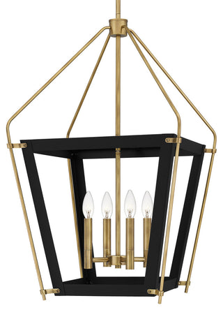 Quoizel QP5348 Abbeville 4 Light 18"W Candle Style Chandelier - Earth Black