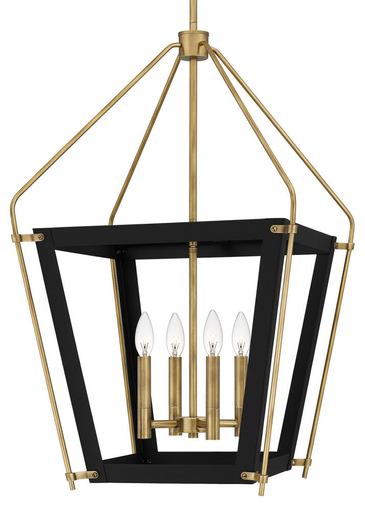 Quoizel QP5348 Abbeville 4 Light 18"W Candle Style Chandelier - Earth Black