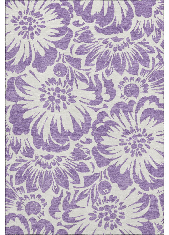 Premium Machine Washable Mayfield AMF551 Purple 9' x 12' Rug