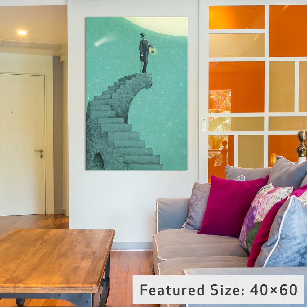 "Moon Steps" by Eric Fan, 40x26x1.5