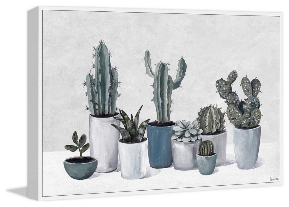 "My Succulent Collection" Floater Framed Painting Print on Canvas