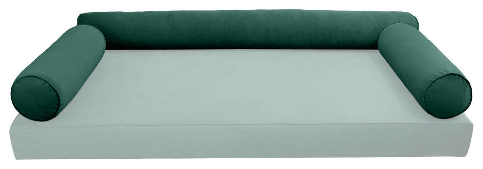 STYLE V6 TwinXL Velvet Pipe Trim Indoor Daybed Bolster Pillow |COVER ONLY| AD317