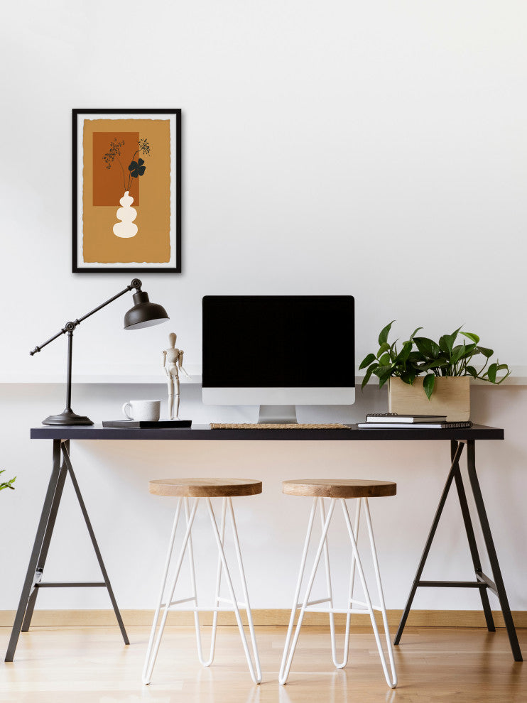 "Triple Layered Vase" Framed Painting Print, 8x12