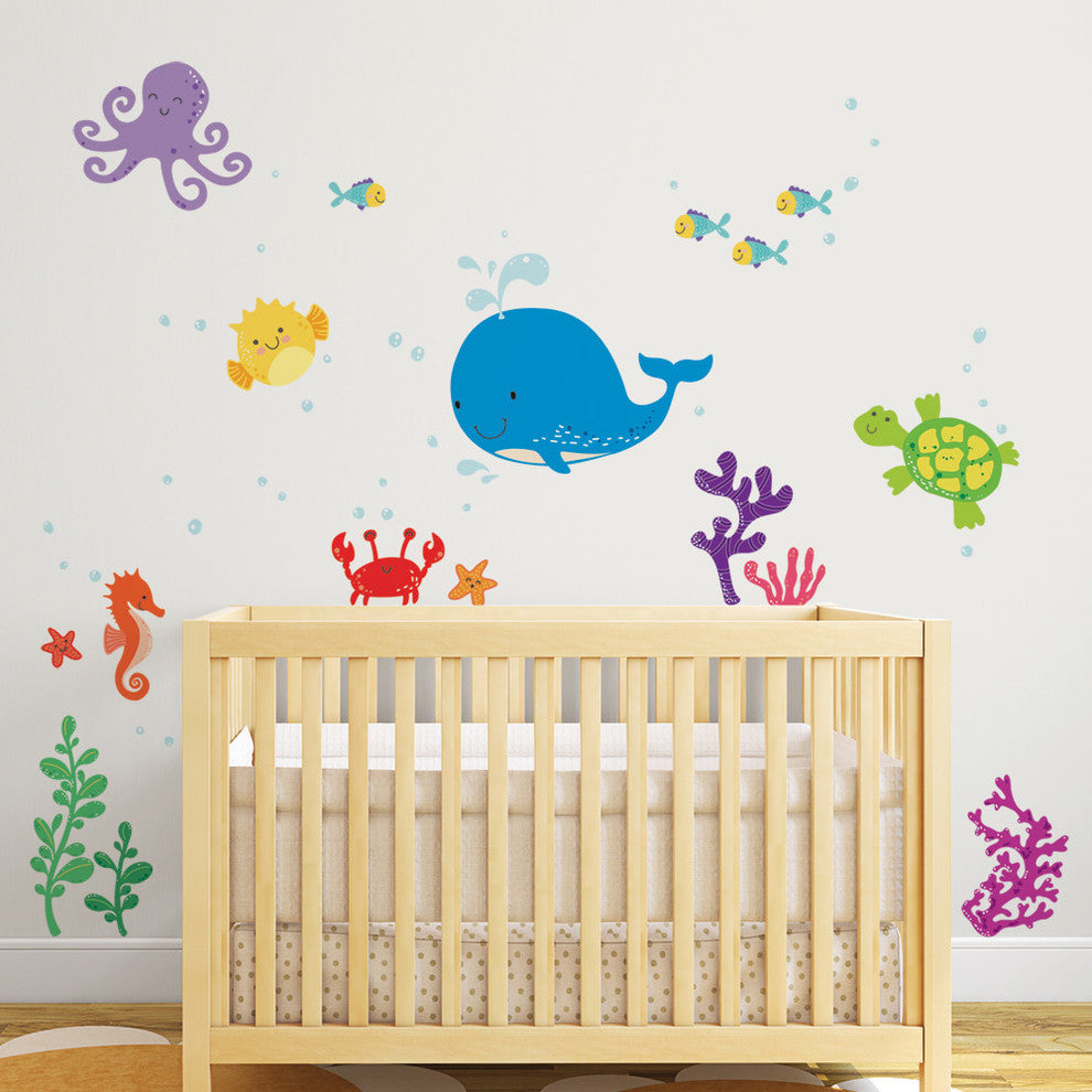 Under the Sea Vinyl Wall Sticker, Blue