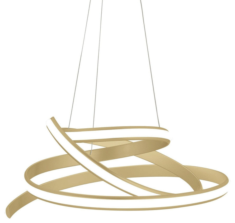 Oslo Dimmable Integrated LED Chandelier, Gold, Smart Dimmer Included