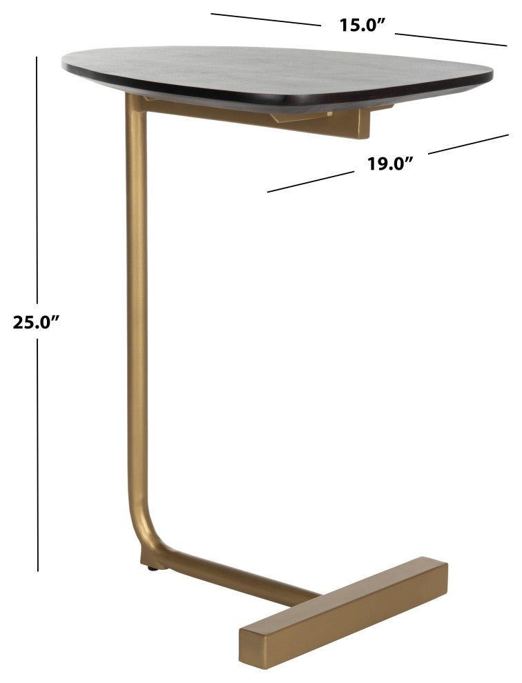 Safavieh Kaiya C-Table, Black/Gold