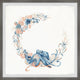 "Flower Crown Octopus" Framed Painting Print, 32x32