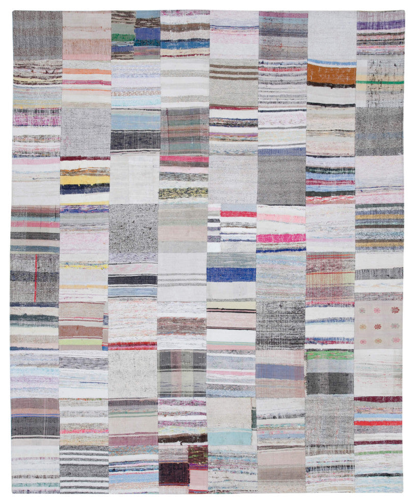Rug N Carpet - Handmade Turkish 8' 2'' x 10' Contemporary Patchwork Kilim Rug
