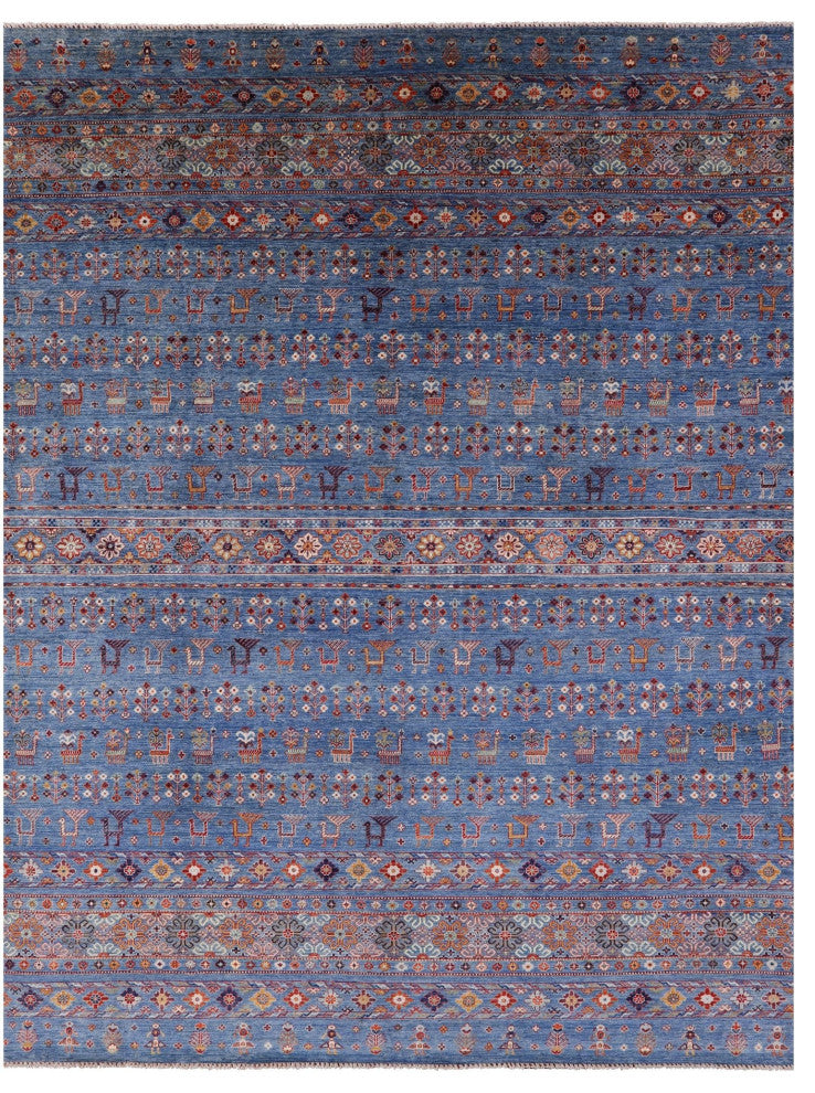 9' 11" X 12' 11" Handmade Tribal Persian Gabbeh Rug Q10745
