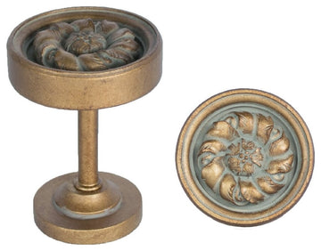 Petros Drapery Holdback Medallion, English Gold