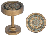 Petros Drapery Holdback Medallion, English Gold