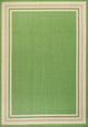 James Modern Border Stripe Indoor/Outdoor Area Rug, Green/Cream, 5x8