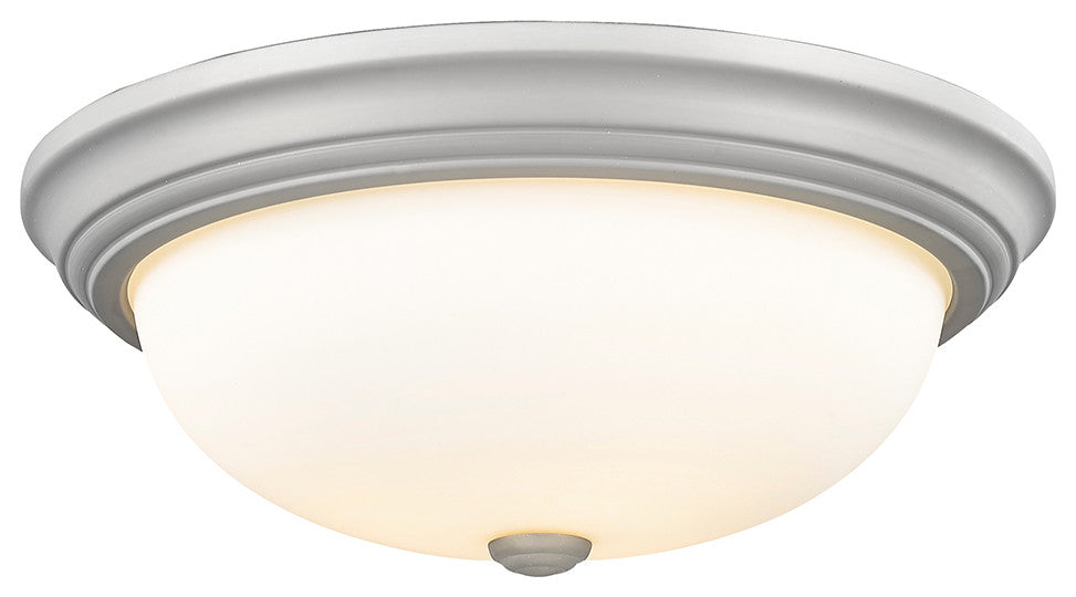 3 Light 15" Satin Nickel Flushmount
