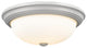 3 Light 15" Satin Nickel Flushmount