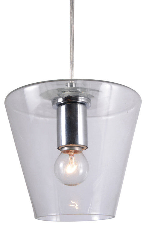 1 Light Cone Lamp Modern Pendant Lamp Clear Glass Pendant Light
