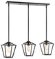 Grace Industrial Farmhouse Iron LED Pendant, Oil Rubbed Bronze, 3-Light