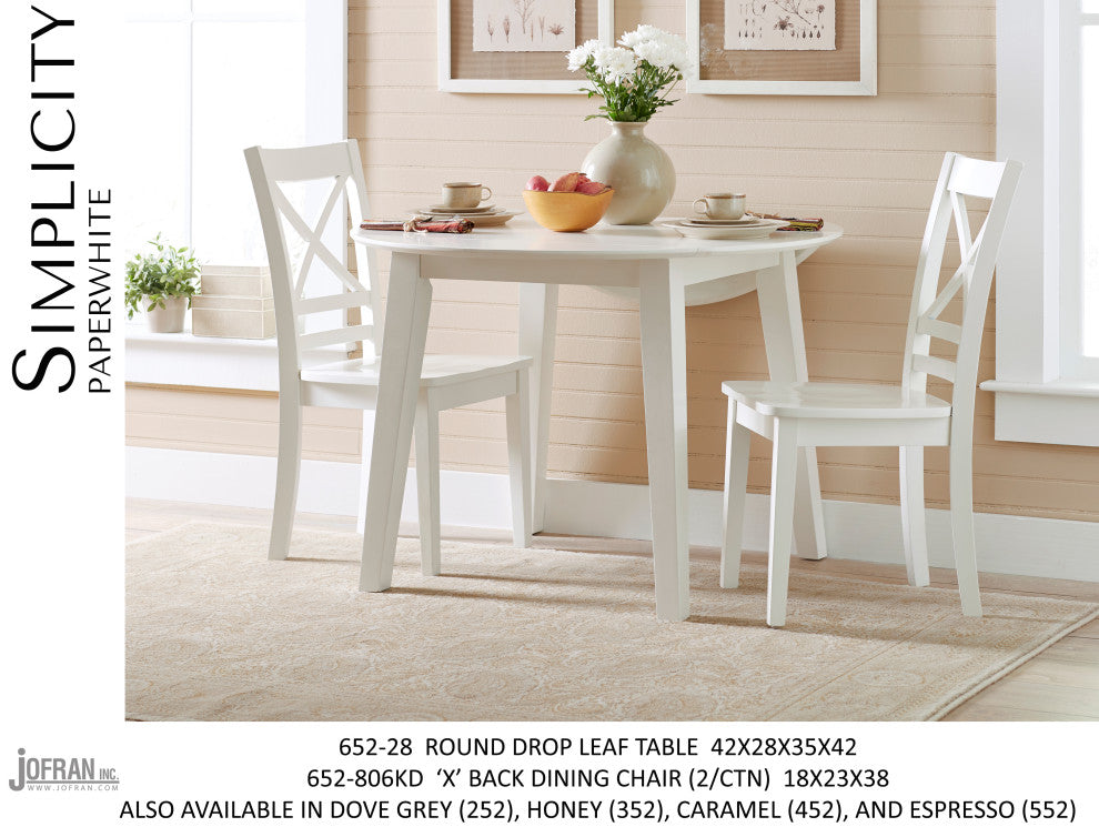 Simplicity Round Dropleaf Table