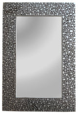 Chloe'S Reflection Contemporary-Style Rectangle Antique Silver Finish 36"