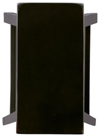 Bowery Hill 24" Transitional Wood Backless Saddle Seat Counter Stool in Black