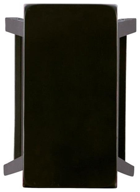 Bowery Hill 24" Transitional Wood Backless Saddle Seat Counter Stool in Black