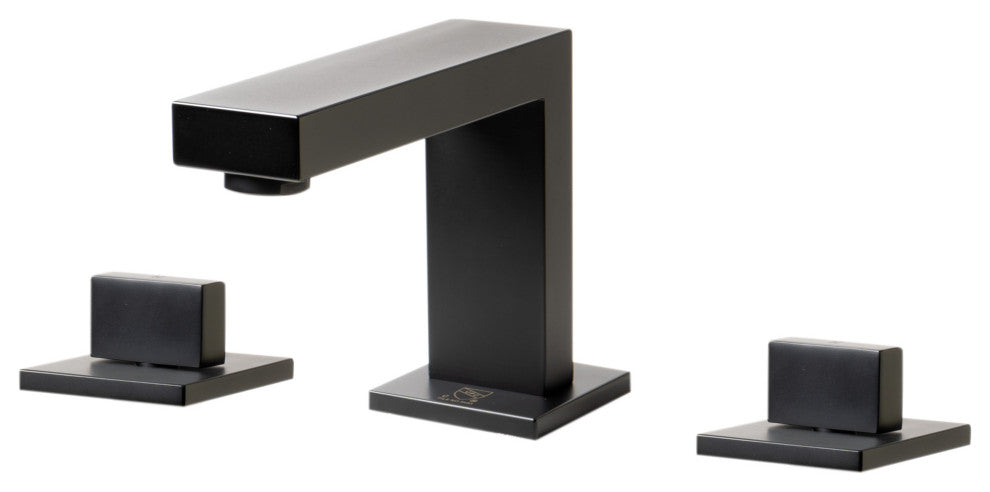 ALFI brand AB1322-BM Black Matte Widespread Modern Bathroom Faucet