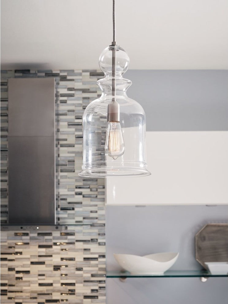 Progress Lighting P5333-09 Staunton 1-Light Pendant, Brushed Nickel