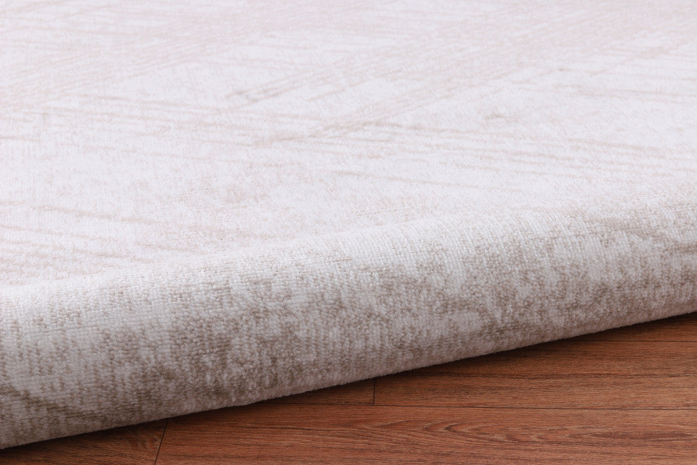 Low-Pile Sidney Beige/Ivory Rug, Beige, 10'x14'