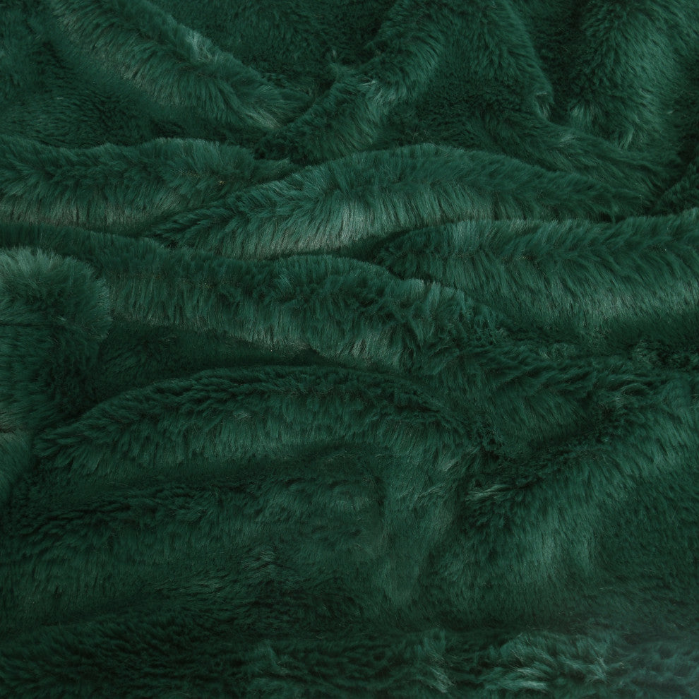 Faux Fur Bedrest Shell, Dark Green, 28"x30" X17"