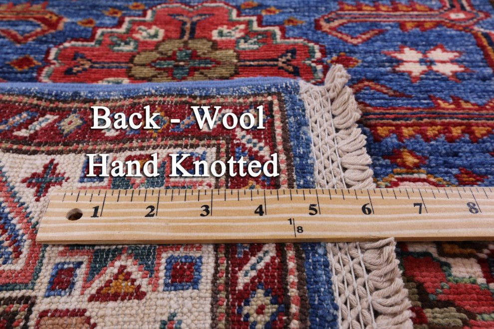 2' 8" X 10' 1" Runner Super Kazak Handmade Wool Rug - Q12969