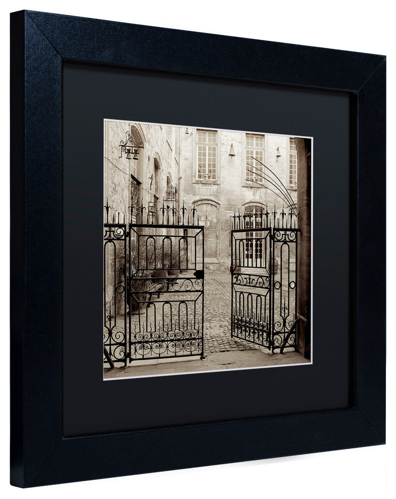 Alan Blaustein 'Avignon II' Art, Black Frame, Black Mat, 11x11