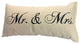 Mr and Mrs Pillow 100% Natural Canvas, 8"x15"