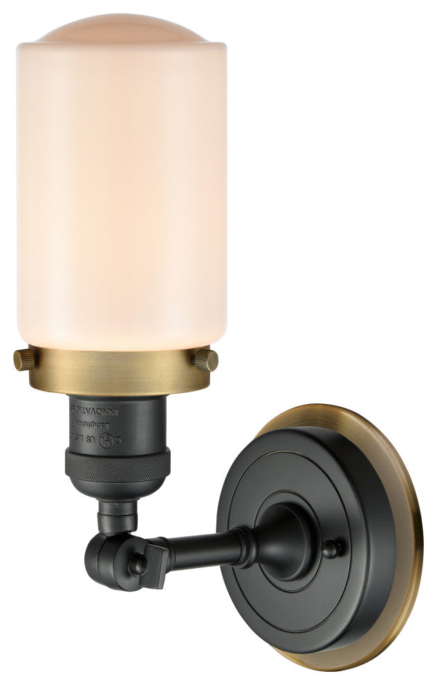 INNOVATIONS LIGHTING 203BK-BPBB-HRBB-G311 Dover 1 Light Mixed Metals Sconce