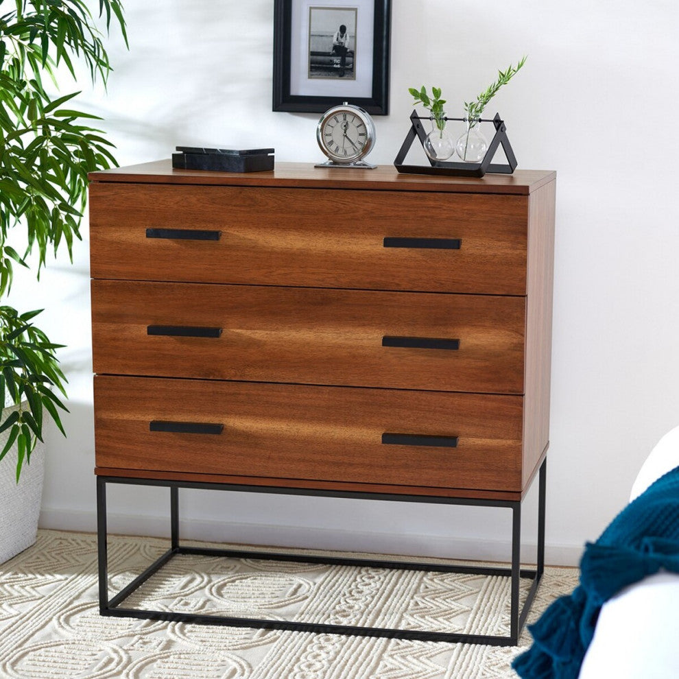 Safavieh Marquise 3 Drawer Chest, Brown