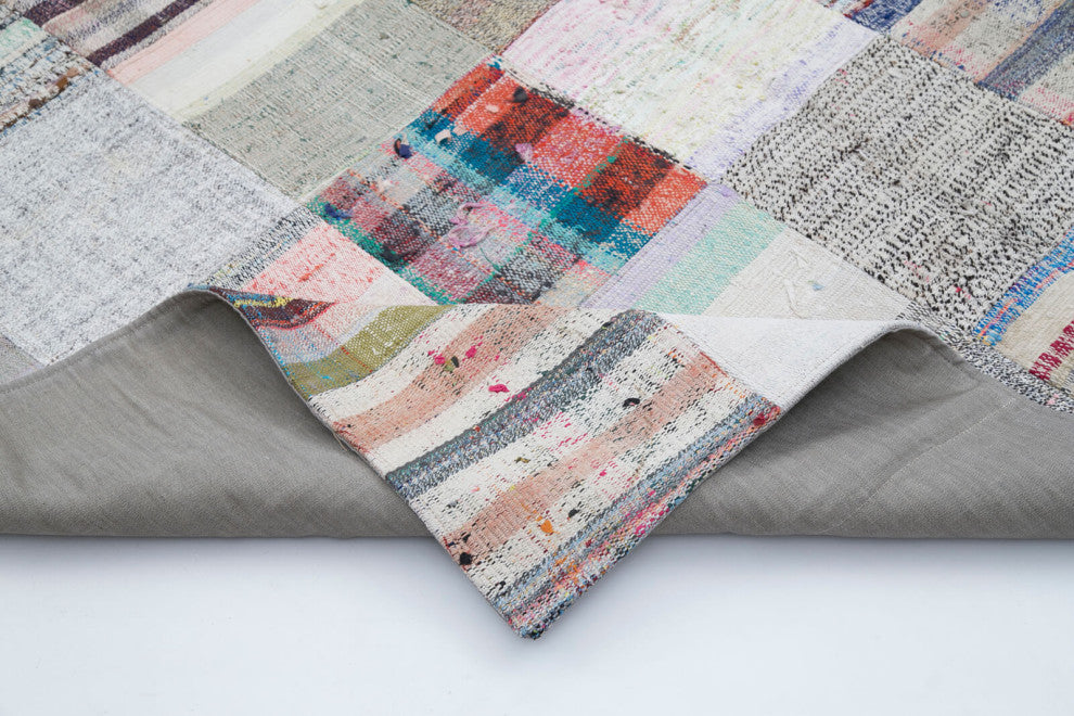 Rug N Carpet - Handmade Turkish 6' 11'' x 10' 0'' Rustic Patchwork Kilim Rug