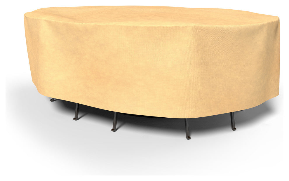 Budge All-Seasons Oval Table and Chairs Combo Cover Extra Extra Large (Nutmeg)
