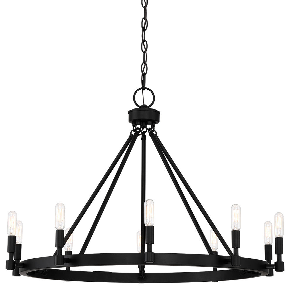 Fiora 10-Light Chandelier, Black