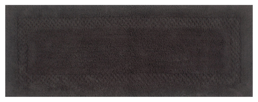 Classy Bath Rugs Set, 21"x54" Runner, Gray