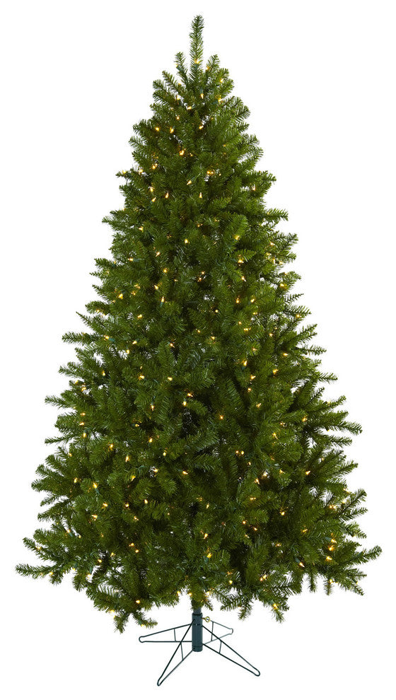 7.5' Windermere Christmas Tree With Clear Lights, Green