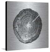"Log Cutout Black" Painting Print on Brushed Aluminum