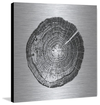 "Log Cutout Black" Painting Print on Brushed Aluminum