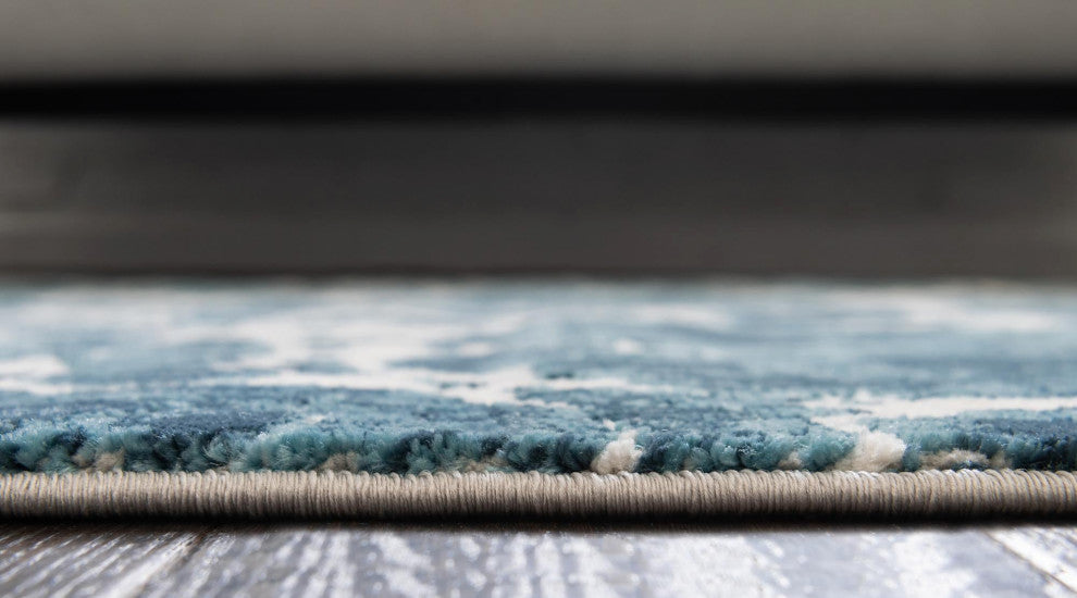 Unique Loom Oasis Breeze Area Rug, Blue, 6' 0 X 6' 0 Octagon