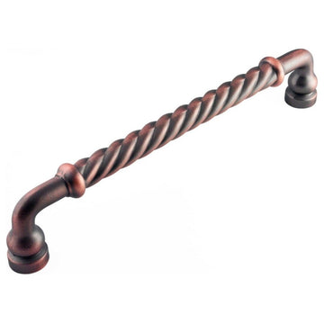 Twisted Appliance Pull, 12" c/c, Distressed Copper