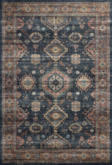 Loloi Washable Anniston Denim/Sunset Rug, 2'6"x7'6"